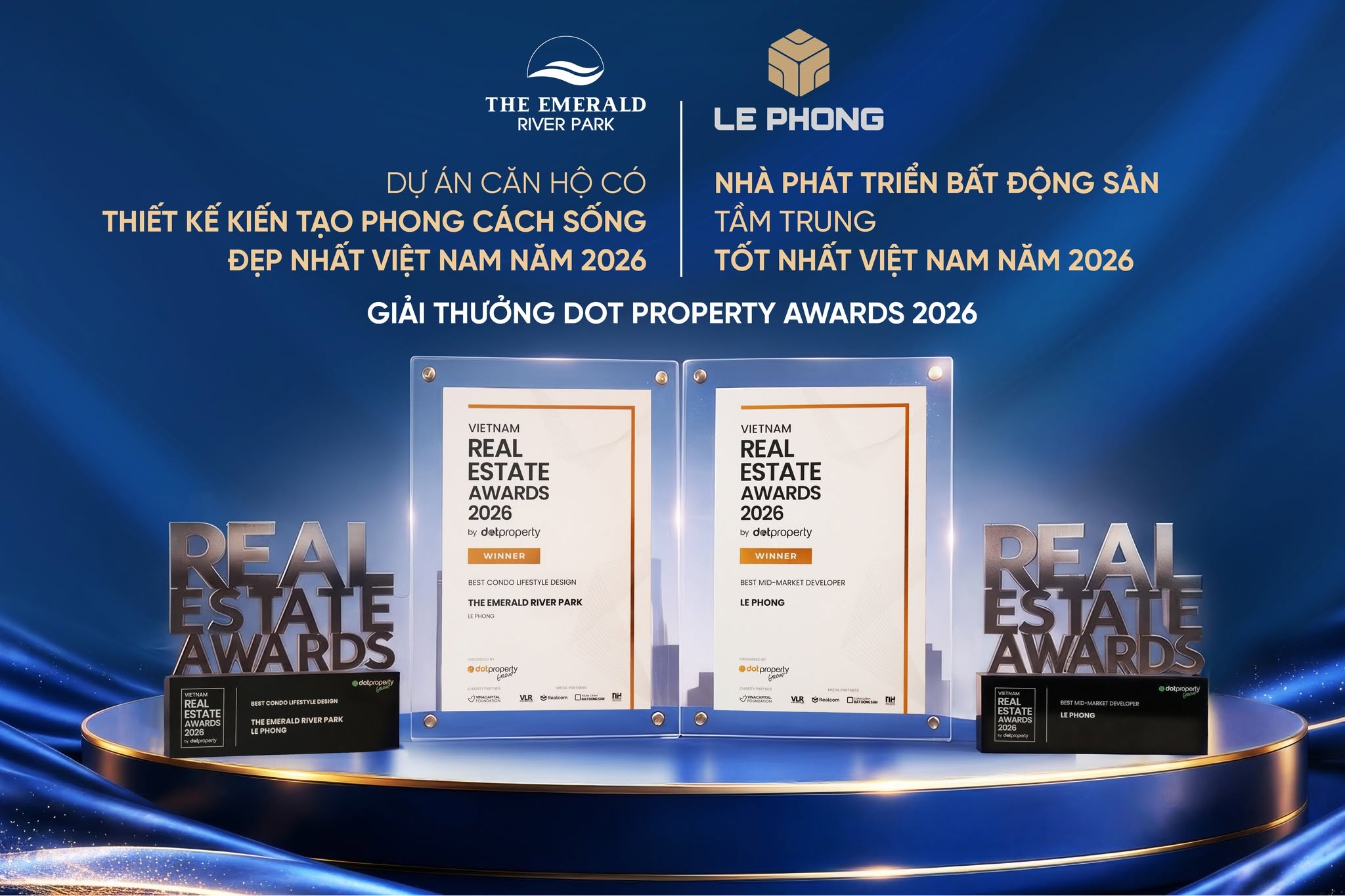 TẬP ĐOÀN LÊ PHONG THẮNG LỚN TẠI DOT PROPERTY VIETNAM AWARDS 2026 VỚI HAI GIẢI THƯỞNG DANH GIÁ