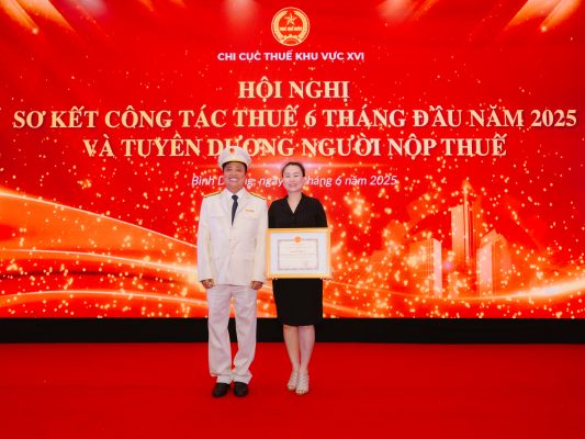 LÊ PHONG GROUP ĐƯỢC TUYÊN DƯƠNG VỀ CÔNG TÁC THUẾ